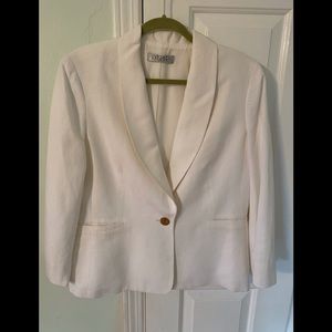 Jasper white linen blazer